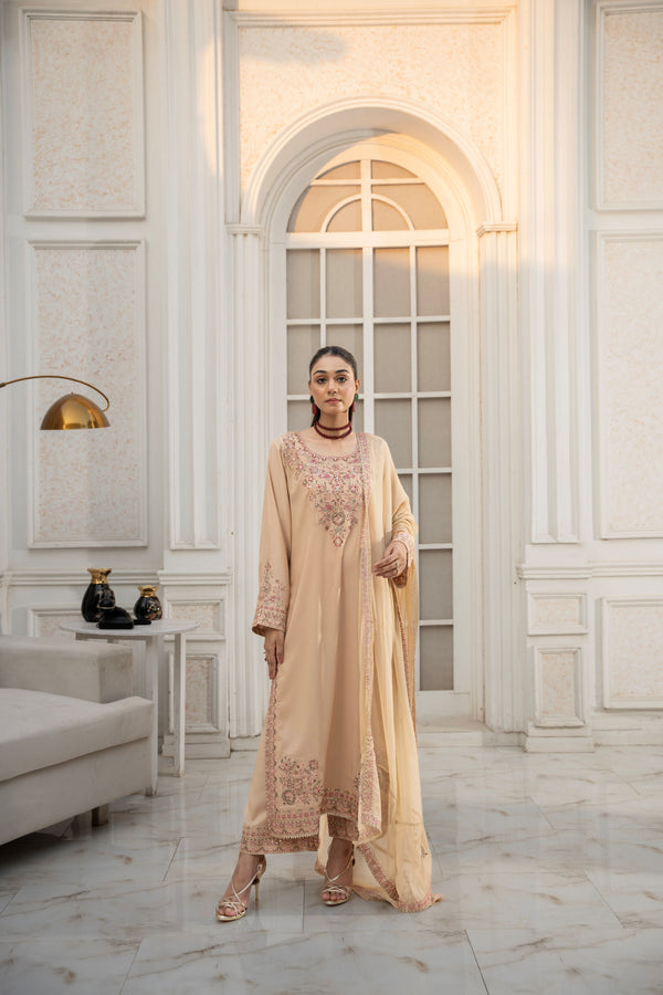 Skin bloom 3 piece Embroidered Stitched suit