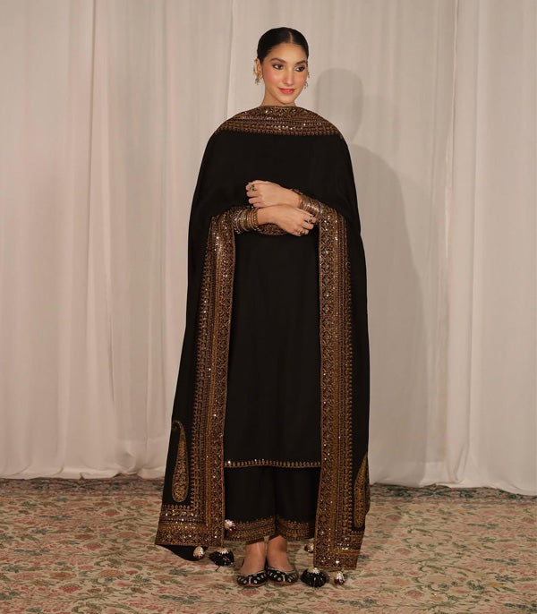 Rani - Black Mystique | 3-PIECE STITCHED FULL SLEEVES