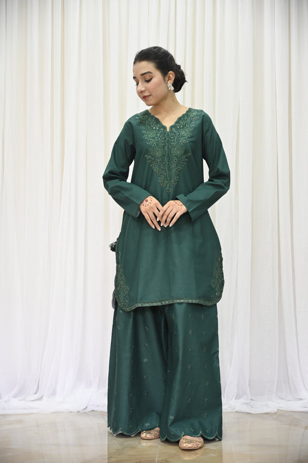Noor Bano - Green Elegance 3-Piece Stitched