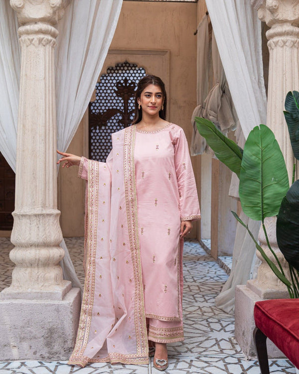 Rangreza - Pink Majesty 3-Piece Stitched