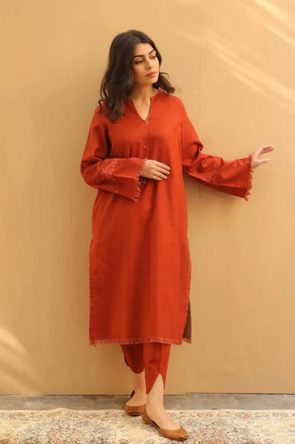 Copper Bloom | 3-Piece Stitched Winter Outfit