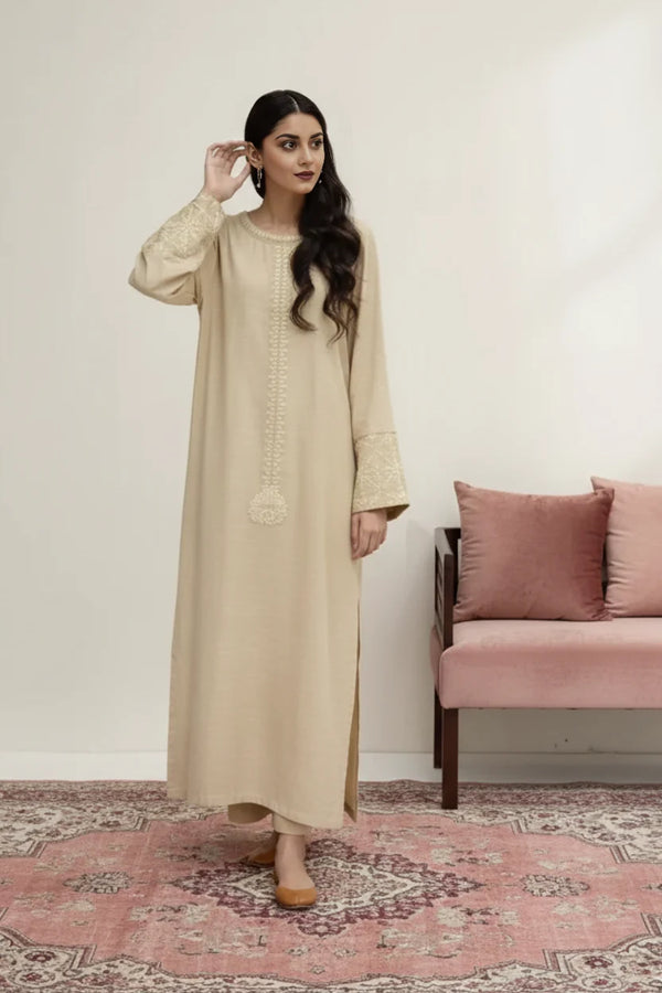 Sandstone 2-piece Ready to Wear Khaddar Suit